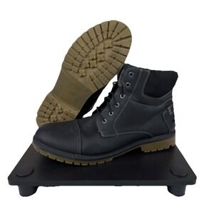 Joe's Jean Battle Cap Boots Black (JOE18001A-2R1) - Faux Leather Men's 12